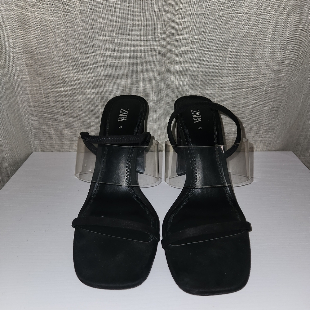 Zara Size 11 Tortoise Block Heel Mule